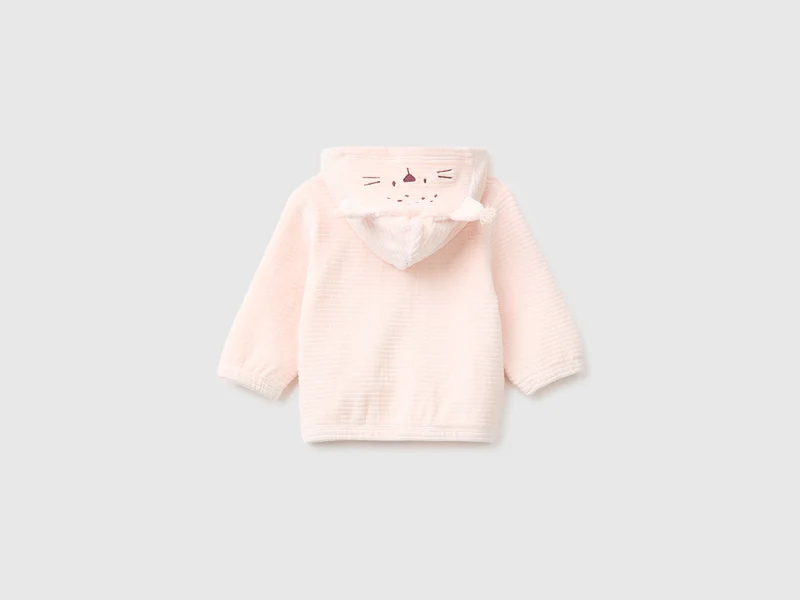 Chenille-Sweatshirt mit Kapuze