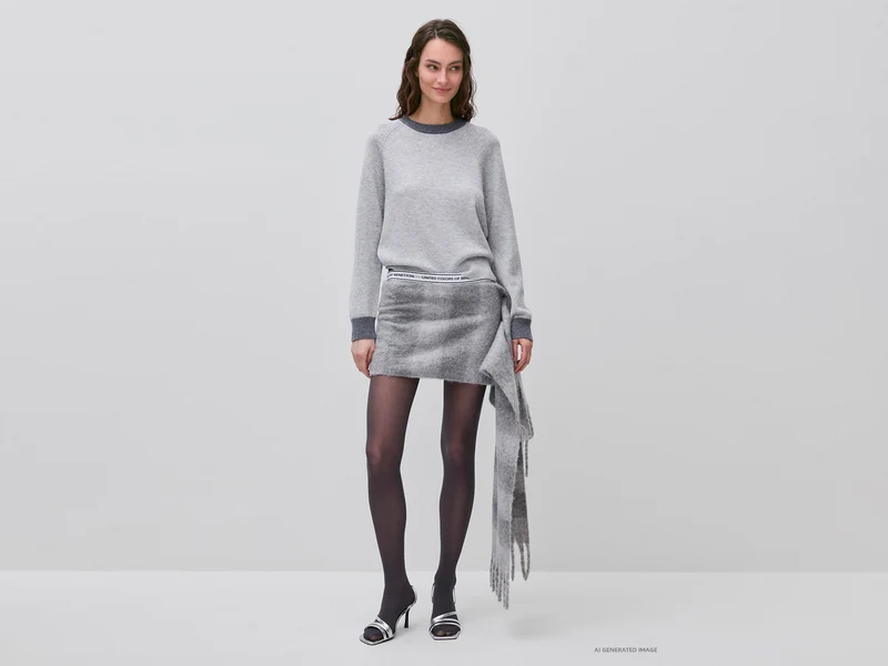 Farbblockpullover aus 100 % Wolle
