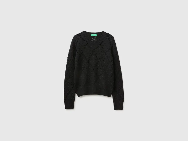 Strickpullover aus Wollmischung