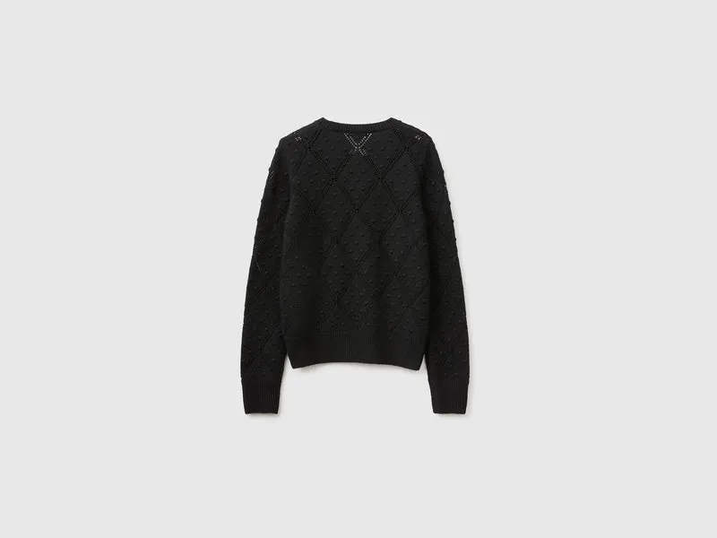 Strickpullover aus Wollmischung