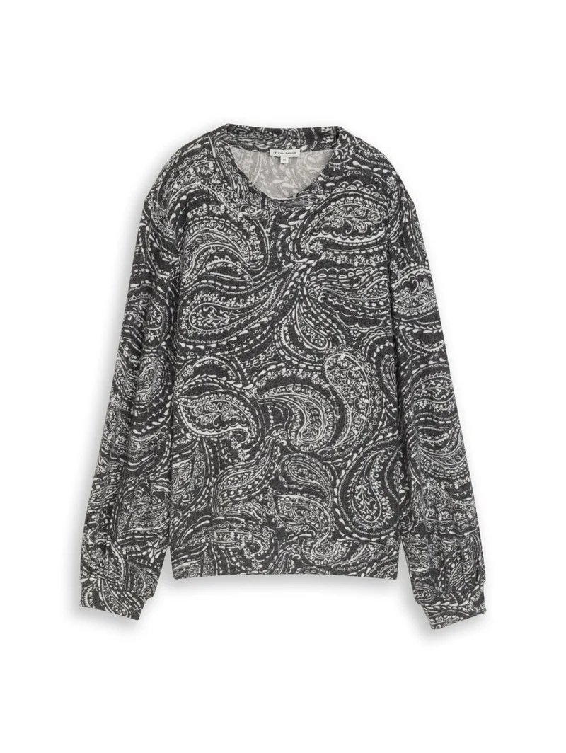 Cosy Langarmshirt mit Muster