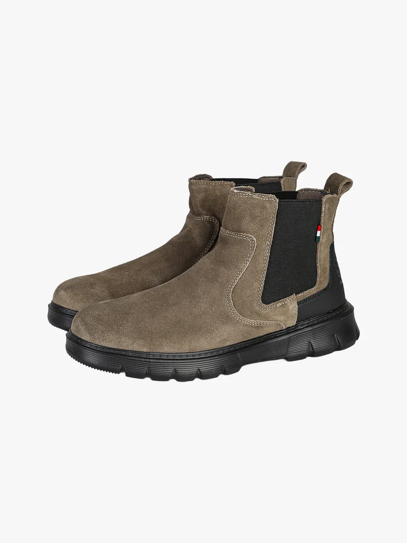 Stivaletti chelsea da uomo in pelle scamosciata - taupe