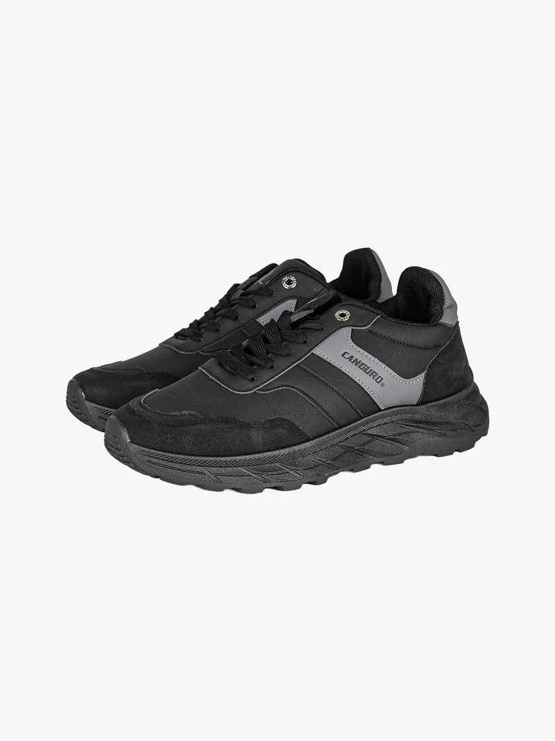 Sneakers da uomo sportive in ecopelle - nero