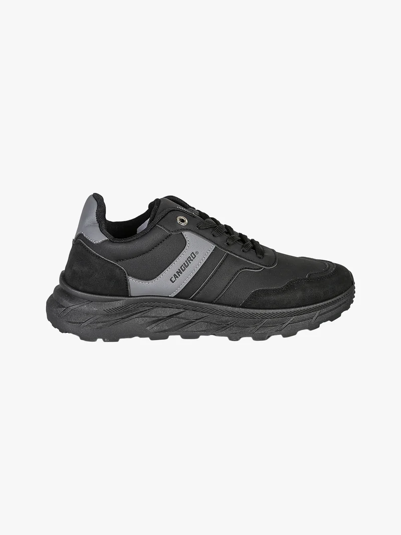 Sneakers da uomo sportive in ecopelle - nero