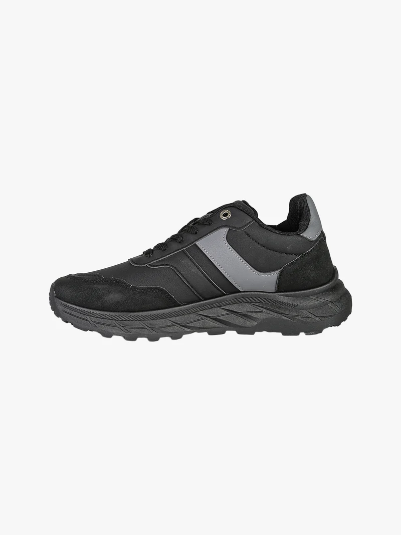 Sneakers da uomo sportive in ecopelle - nero