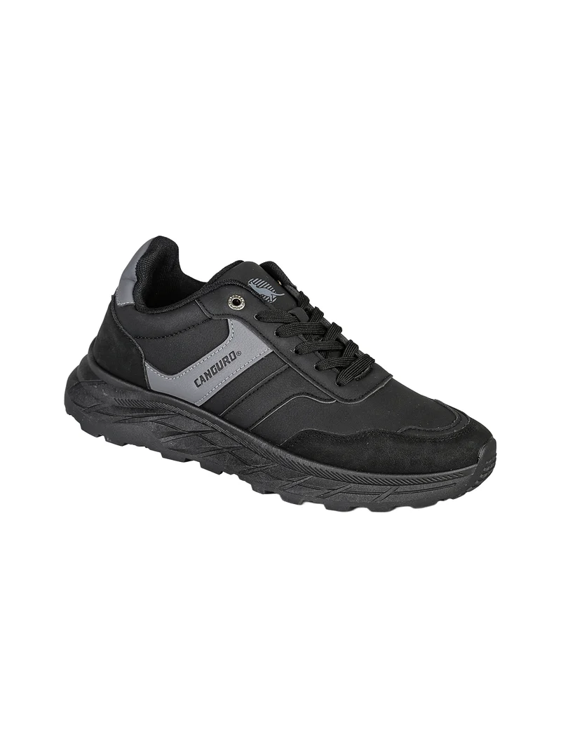 Sneakers da uomo sportive in ecopelle - nero