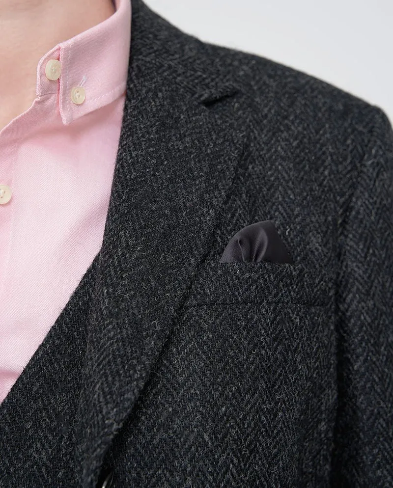 Harris Tweed Blazer "Carola" in charcoal