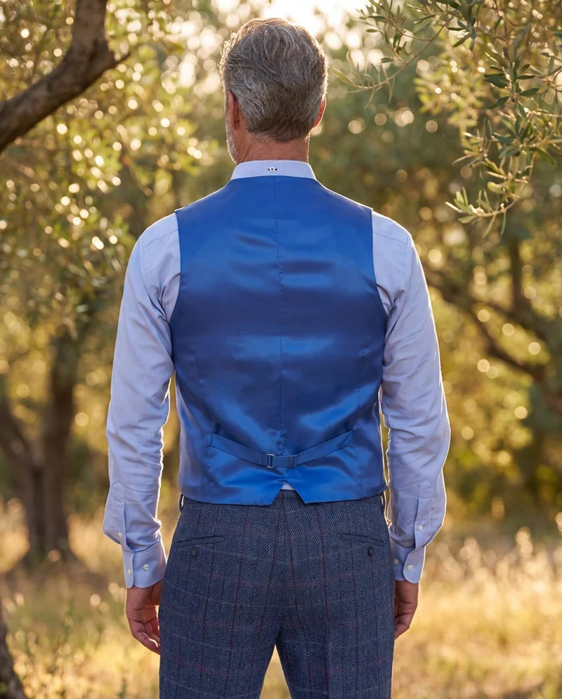 Tailor - Harris Tweed Weste in scottish blue