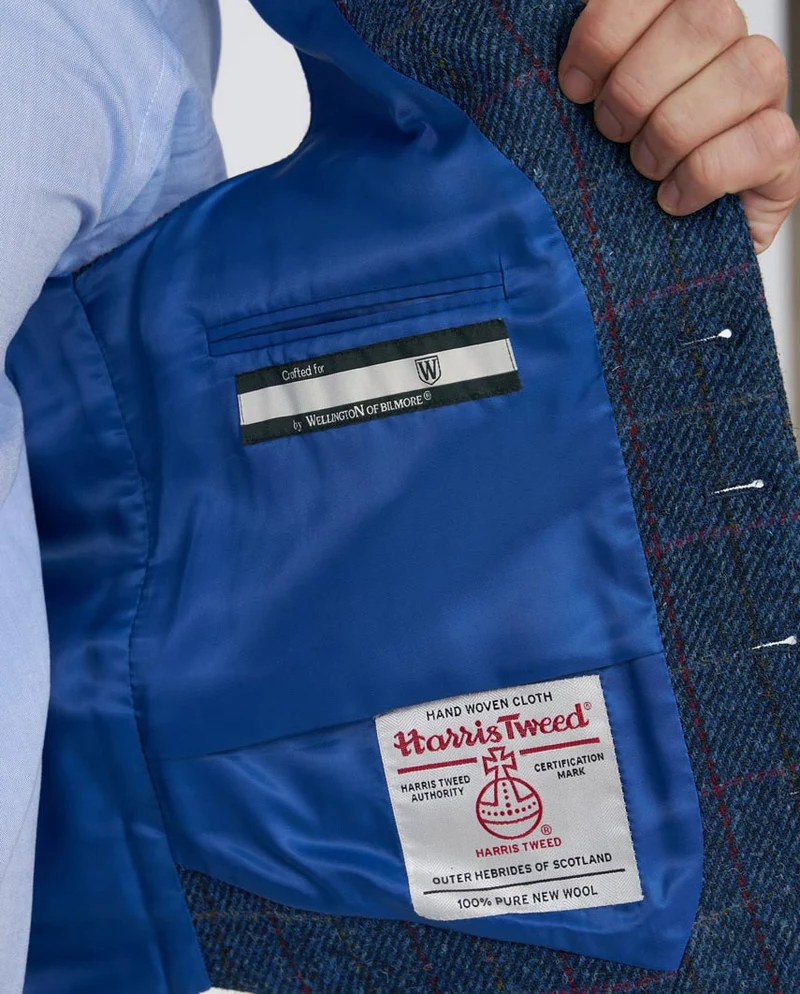 Tailor - Harris Tweed Weste in scottish blue