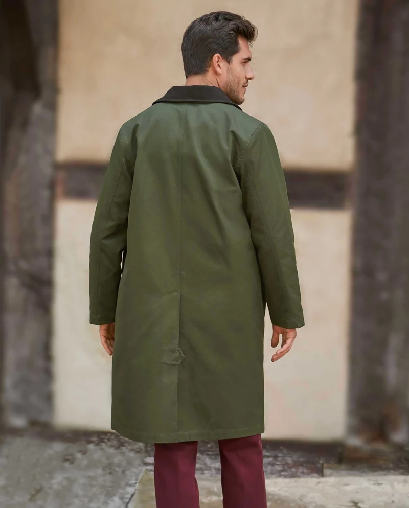 Herrenmantel "Finchester all season" in oliv mit heraustrennbarem Wollfutter