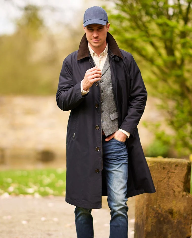 Herrenmantel "Finchester all season" in navy mit heraustrennbarem Wollfutter