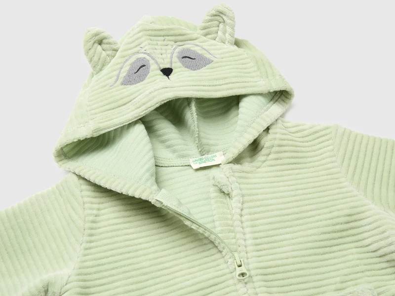 Chenille-Sweatshirt mit Stickerei