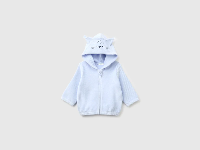 Chenille-Sweatshirt mit Kapuze