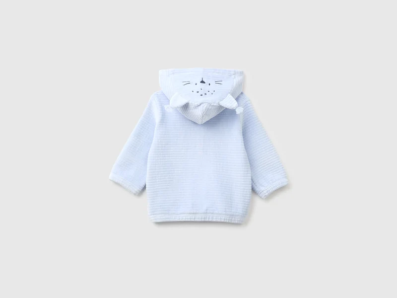 Chenille-Sweatshirt mit Kapuze
