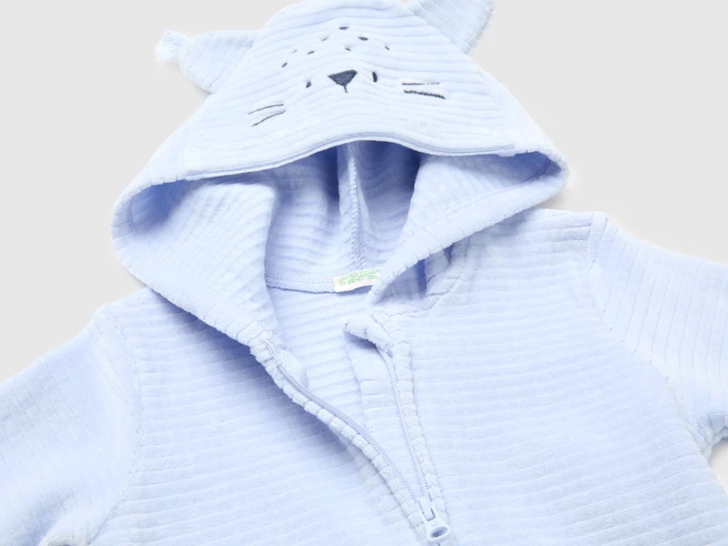 Chenille-Sweatshirt mit Kapuze