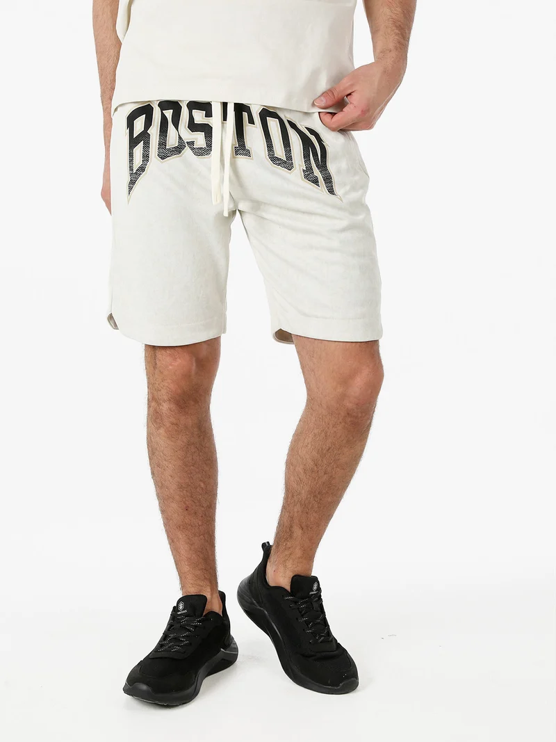 Bermuda da uomo con coulisse - beige