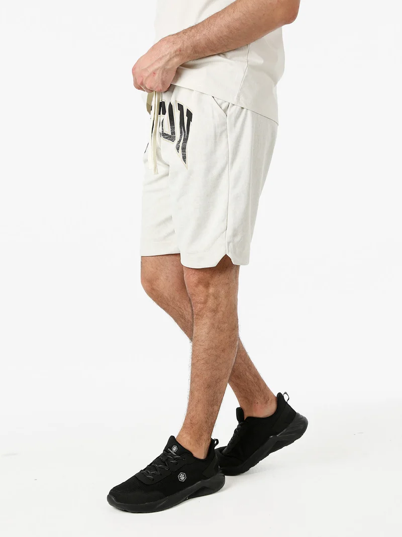 Bermuda da uomo con coulisse - beige