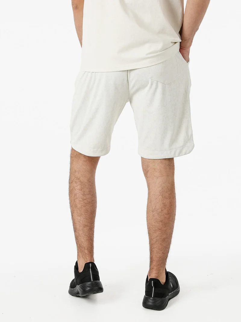 Bermuda da uomo con coulisse - beige