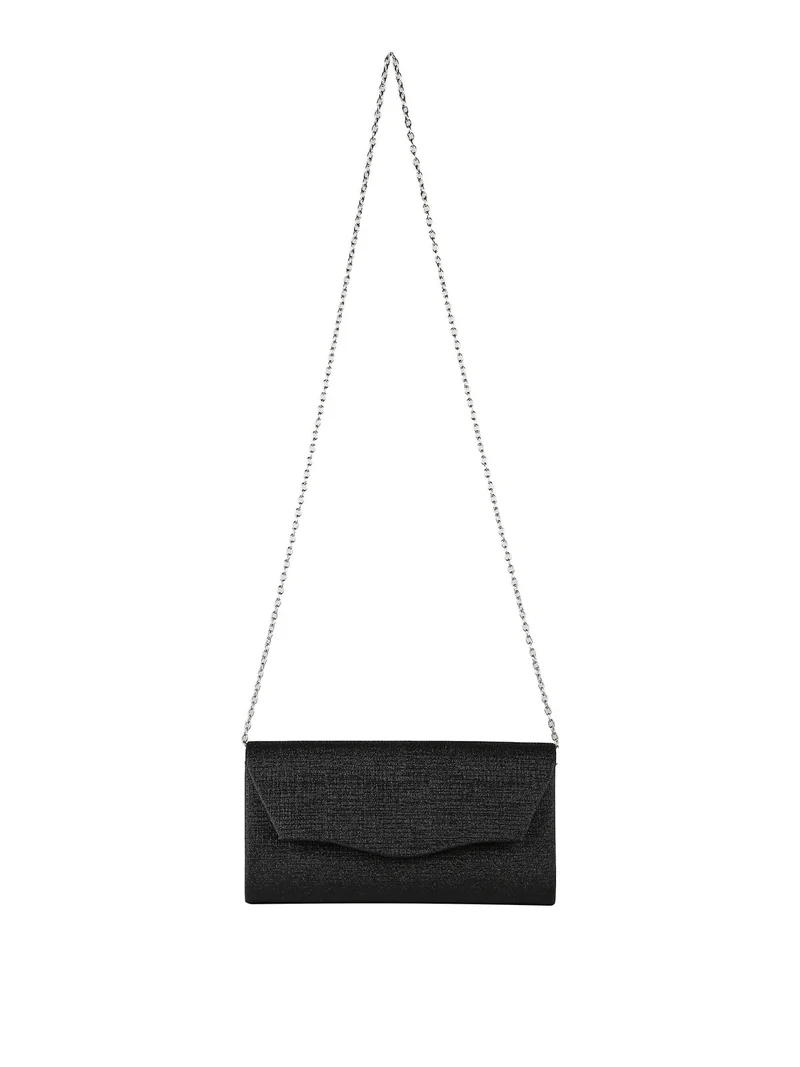 Pochette donna brillantinata - nero