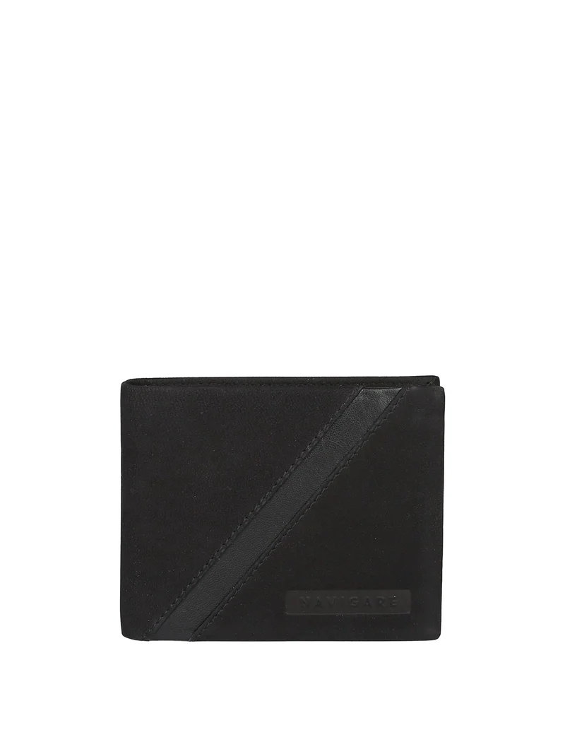 Portafoglio in pelle da uomo - nero