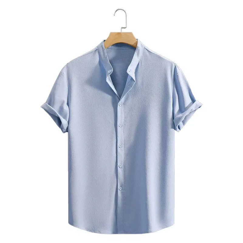 Elegant Short Sleeved Linen Shirt