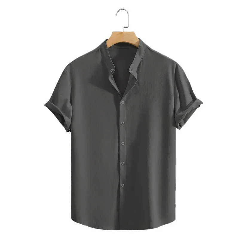 Elegant Short Sleeved Linen Shirt
