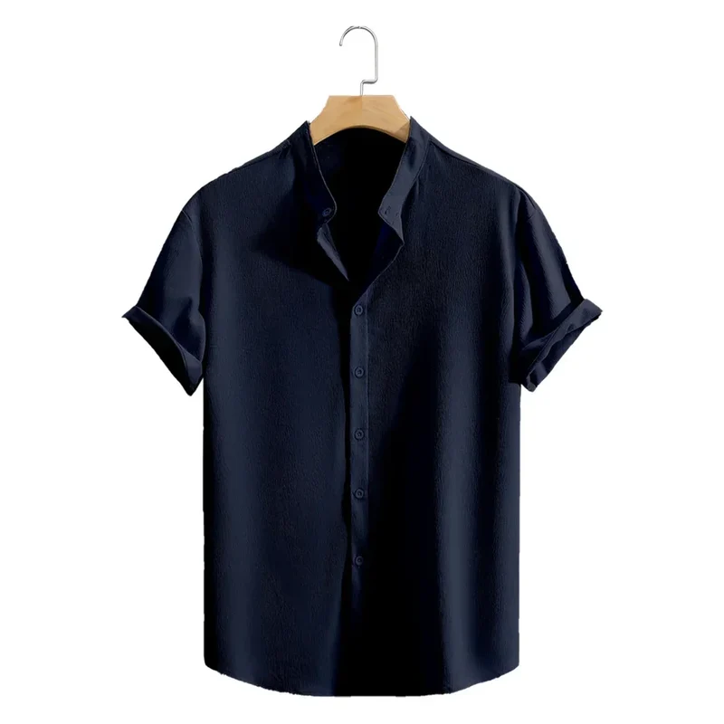 Elegant Short Sleeved Linen Shirt