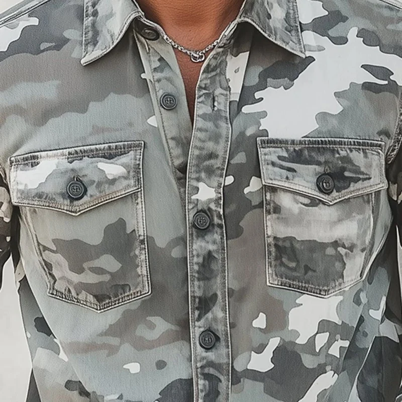 Elegant Men's Camo Shirt