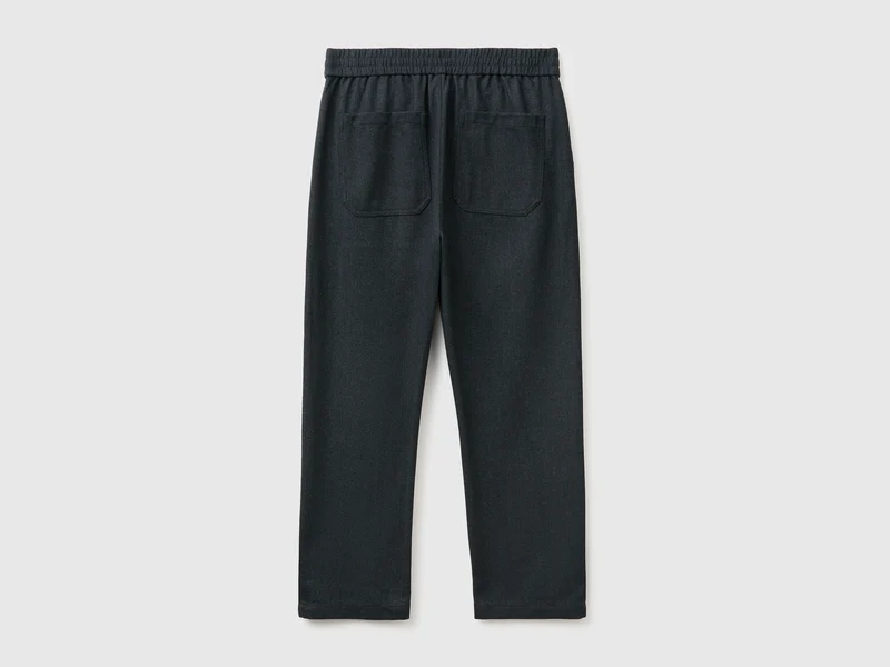 Kurze Jogginghose aus Wollmischung