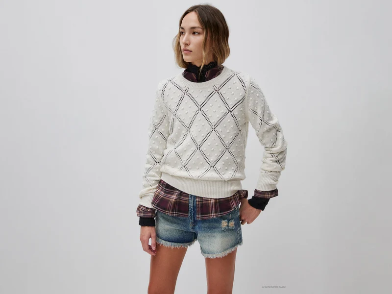 Strickpullover aus Wollmischung