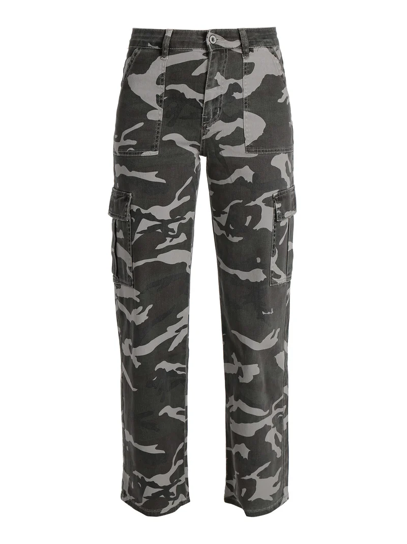 Pantaloni donna militari con tasconi laterali - militare