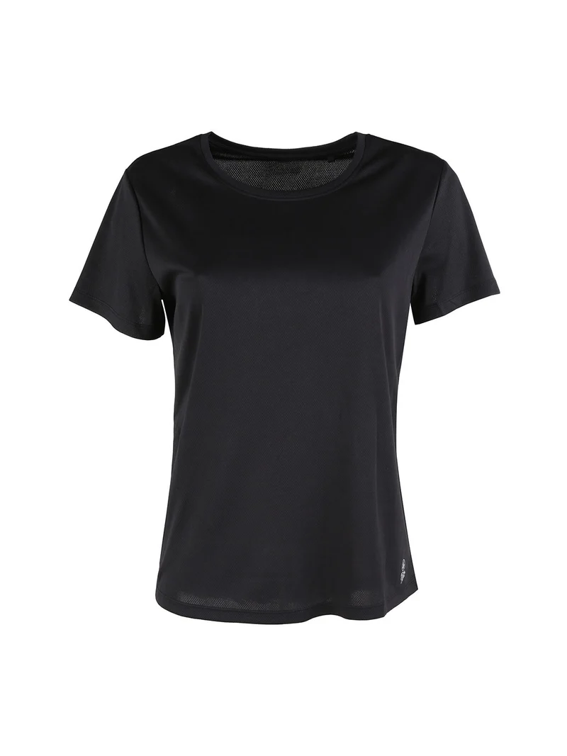T-shirt donna sportiva in tessuto traspirante - nero