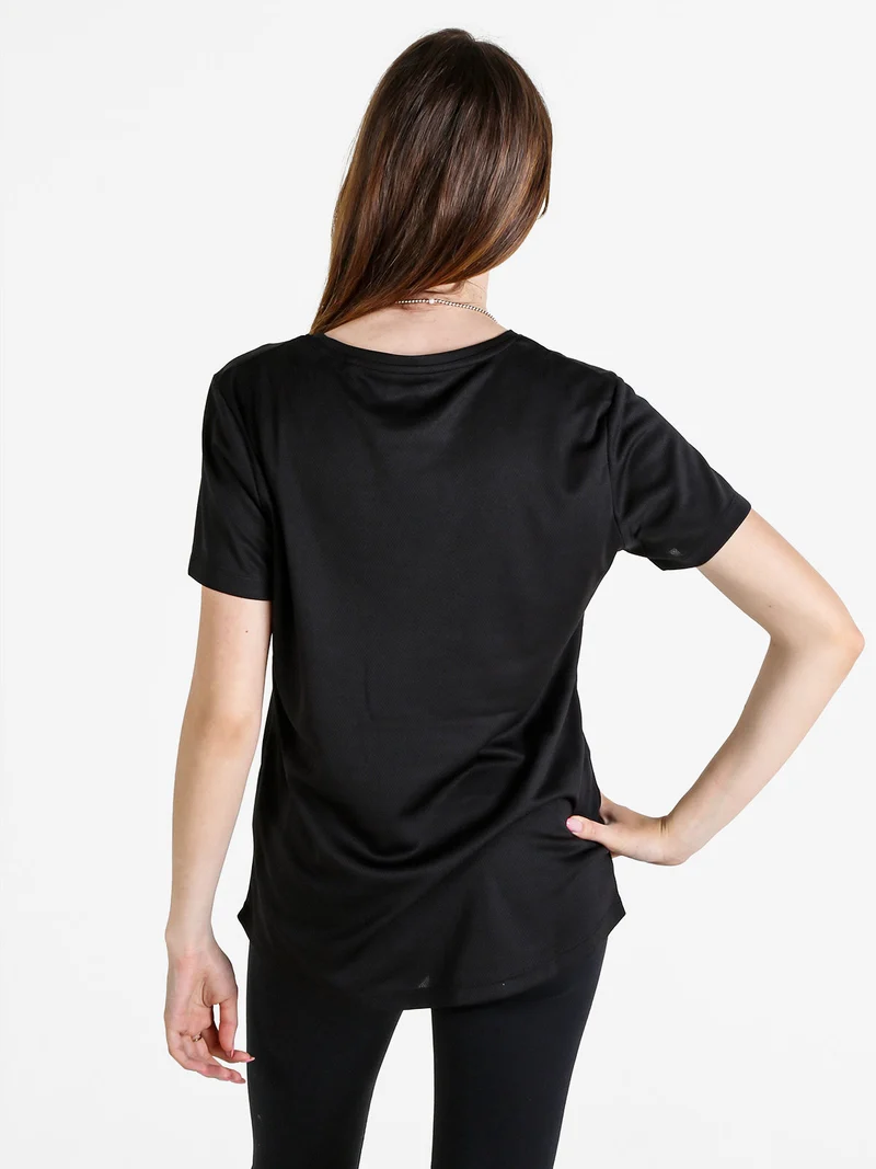 T-shirt donna sportiva in tessuto traspirante - nero