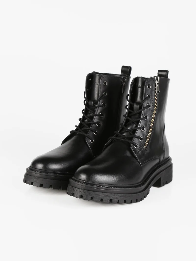 D IRIDEA F Anfibi in pelle donna - nero