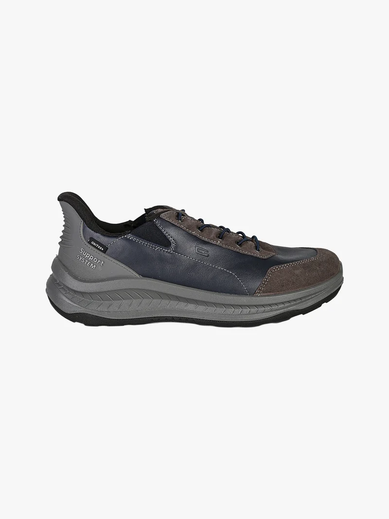 Sneakers da uomo in pelle slip-on - blu scuro