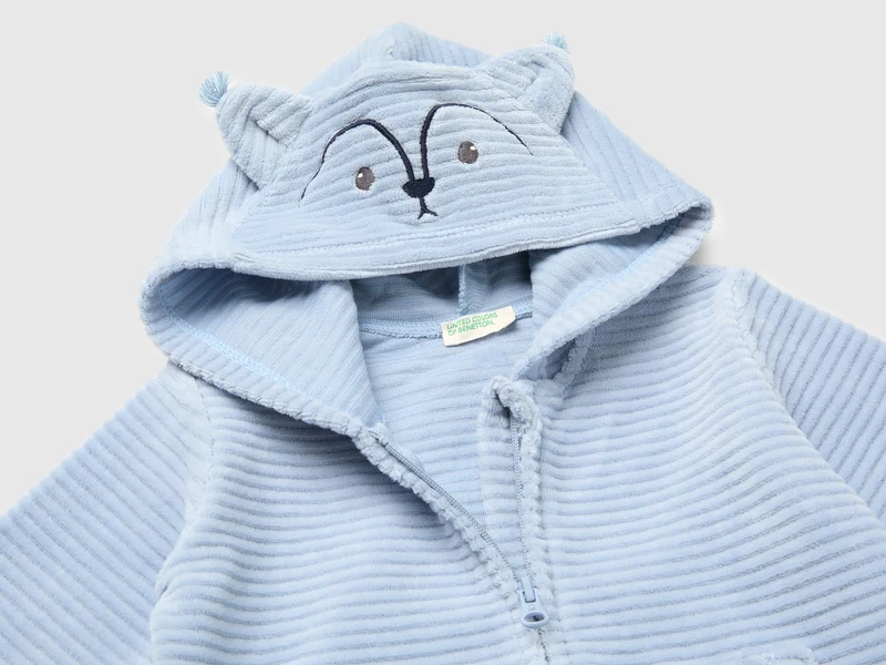 Chenille-Sweatshirt mit Stickerei