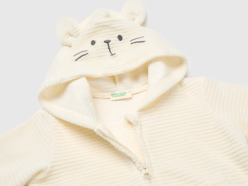 Chenille-Sweatshirt mit Stickerei