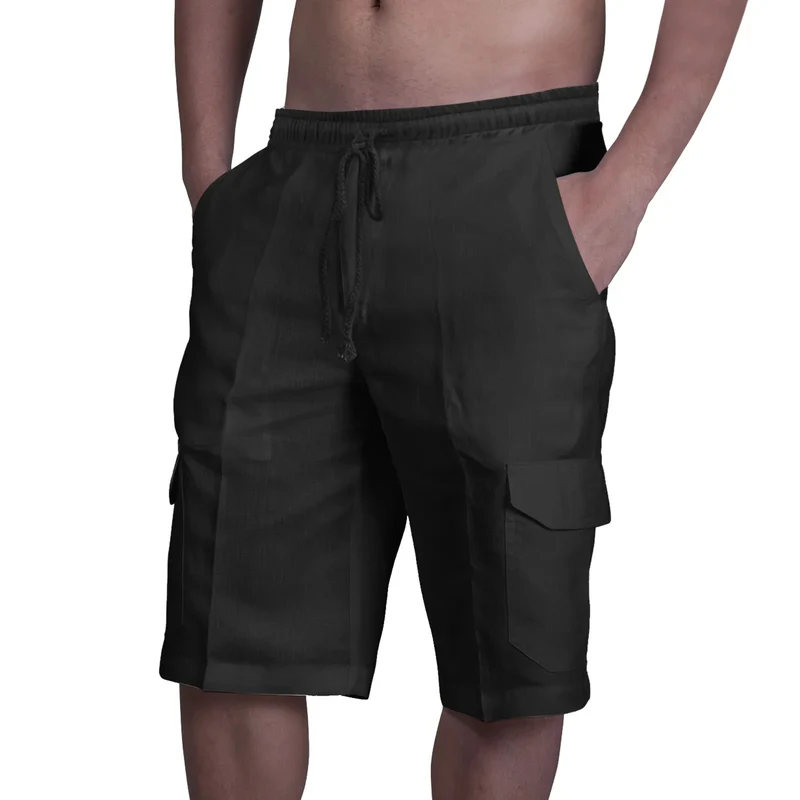 Cotton Linen Cargo shorts