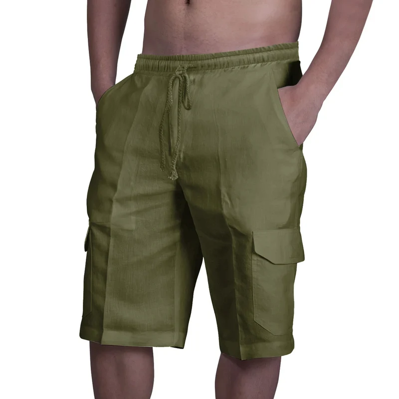 Cotton Linen Cargo shorts