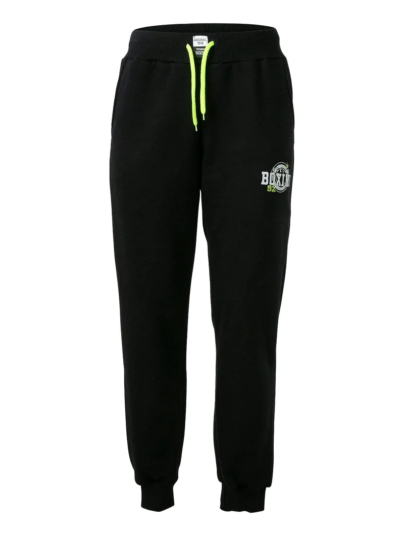Pantaloni sportivi da uomo con coulisse e interno felpato - nero