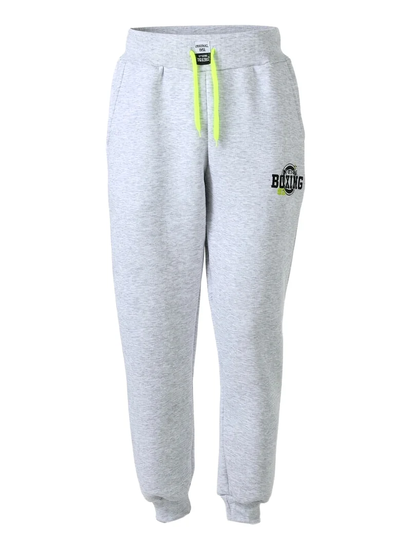Pantaloni sportivi da uomo con coulisse e interno felpato - grigio