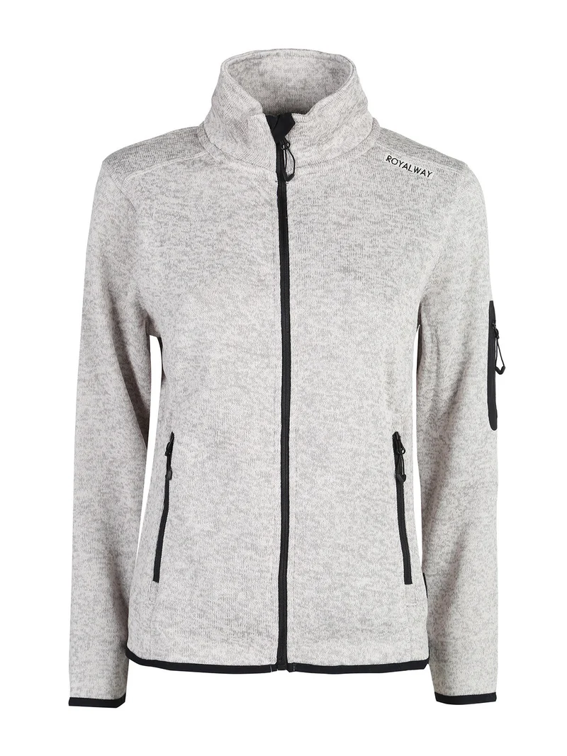 Felpa donna invernale con zip - beige