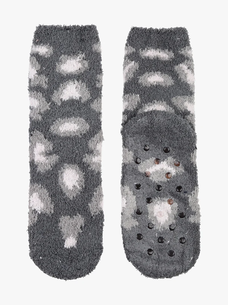 Calze donna antiscivolo maculate - grigio
