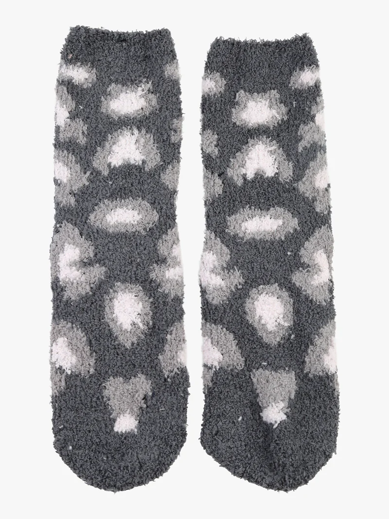 Calze donna antiscivolo maculate - grigio