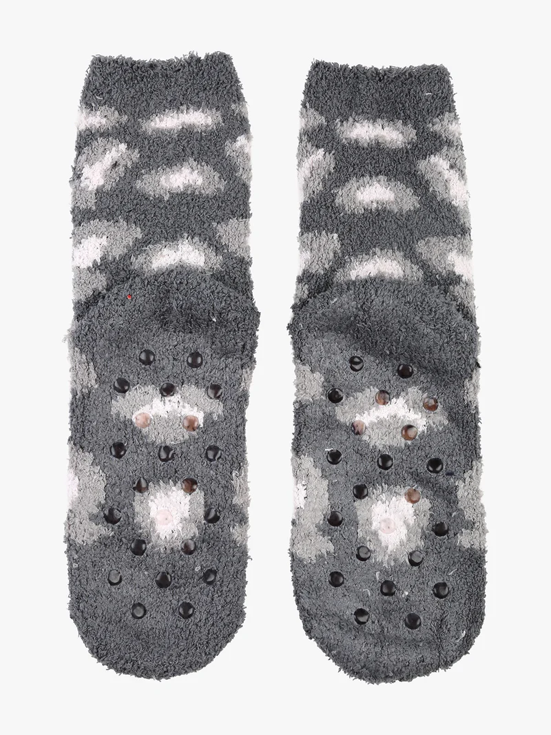 Calze donna antiscivolo maculate - grigio