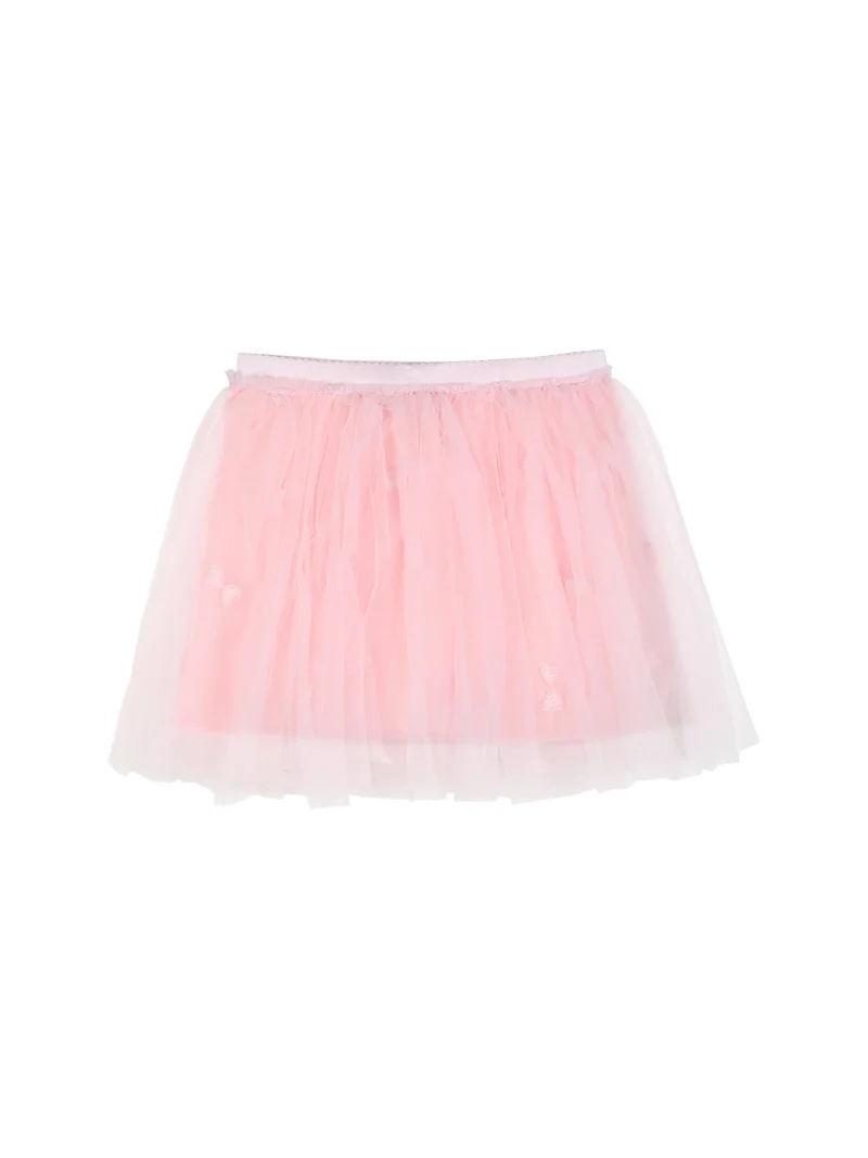 Completo da bambina gonna in tulle + t-shirt - rosa