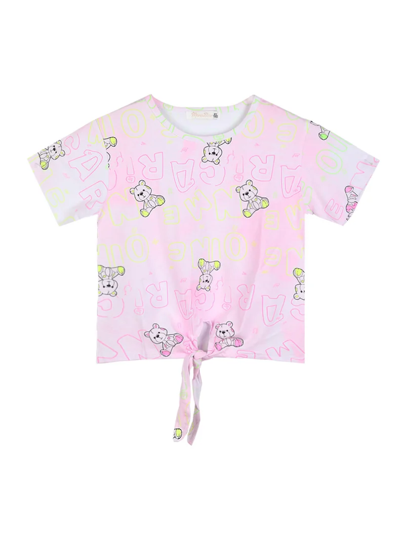 Completo da bambina gonna in tulle + t-shirt - rosa