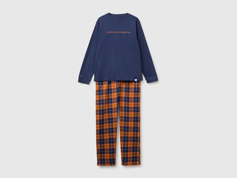 Pyjama mit karierter Hose