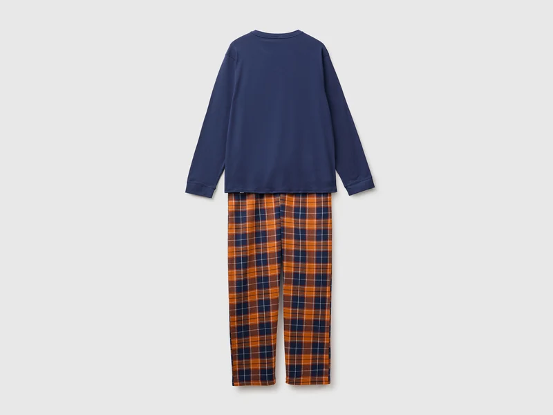 Pyjama mit karierter Hose