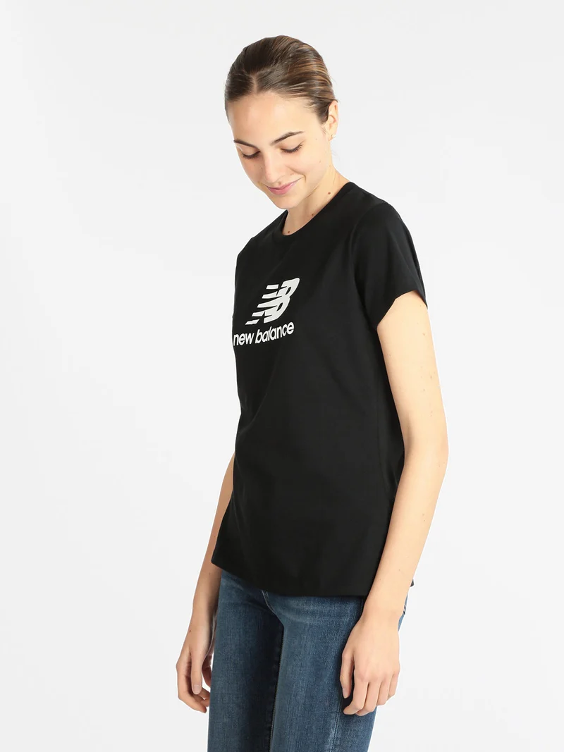 Essentials Stacked Logo T-shirt manica corta donna - nero